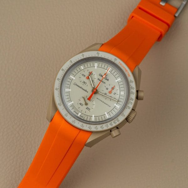 Rubber strap for Omega X Moonswatch - Orange - Afbeelding 4