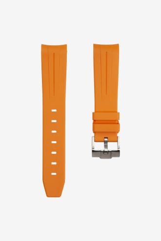 Orange rubber strap for swatch x omega moonswatch