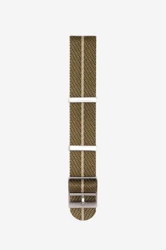 Gold nato strap with stripes