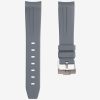 Grey Grand Prix Rubber Watch Strap