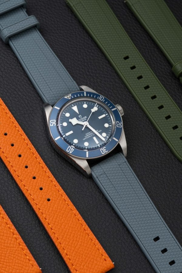 Tudor Black Bay 58 - Grey Straight End Rubber Watch Strap