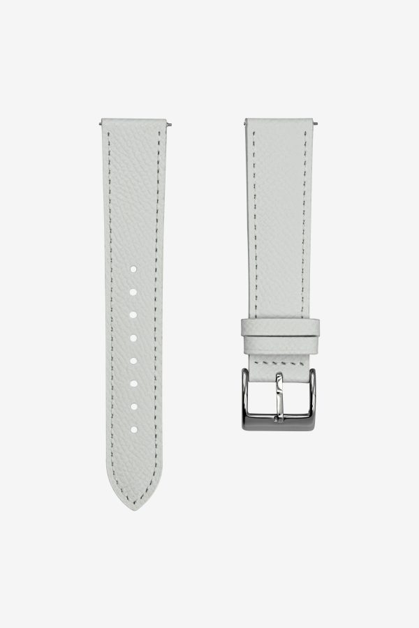 White Leather Watch Strap - Epsom Texture