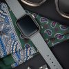 apple watch band - grey - leather strap - watch strap - epsom leather